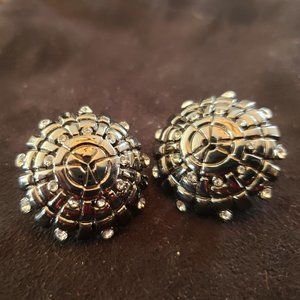 Silver clip on earrings